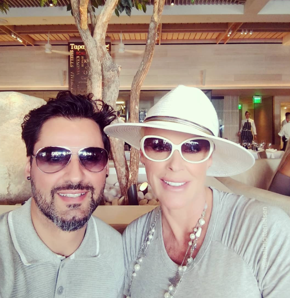 Brigitte Nielsen ja puoliso Mattia Dessì yhdessä