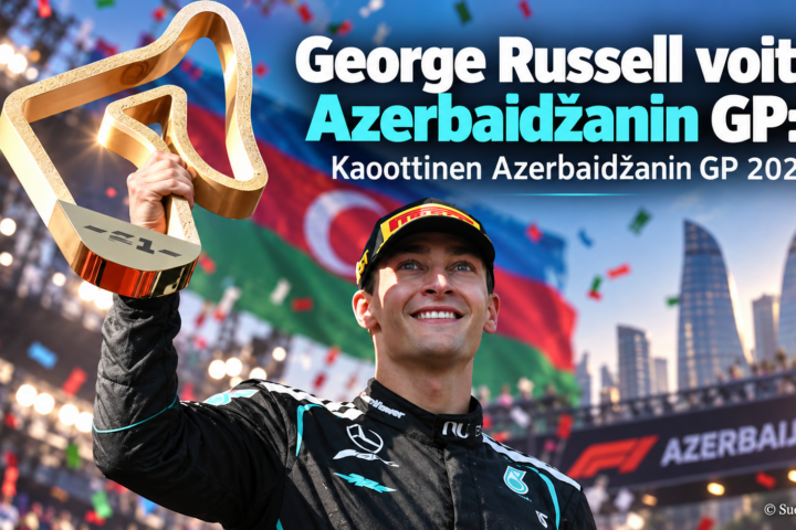 George Russell voitti kaoottisen Azerbaidžanin GP:n