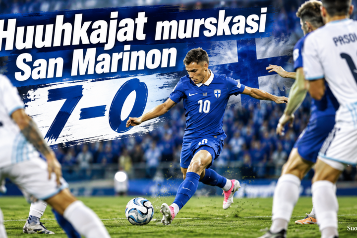 Huuhkajat murskasi San Marinon 7–0