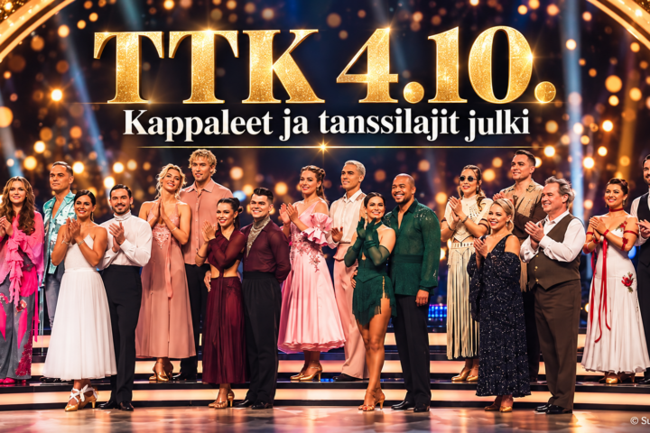 Tanssii tähtien kanssa 4.10.2026 kappaleet ja tanssilajit
