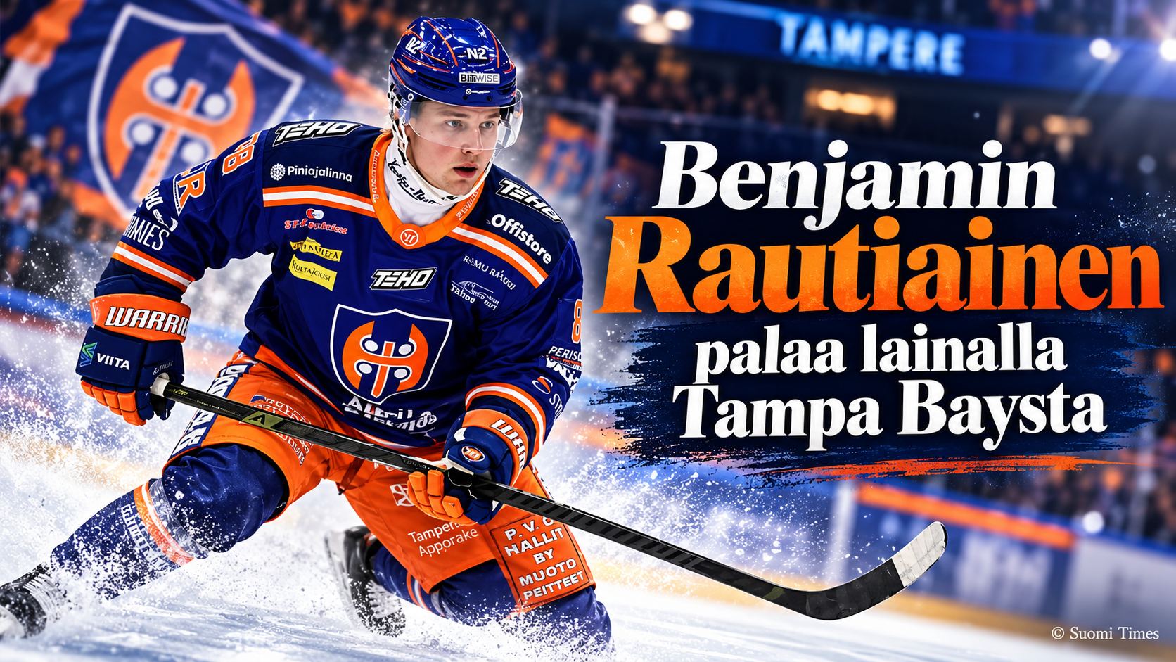 Benjamin Rautiainen Tapparan paidassa