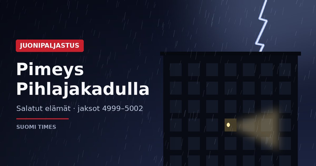 Salatut elämät juonipaljastus: sähkökatko Pihlajakadulla